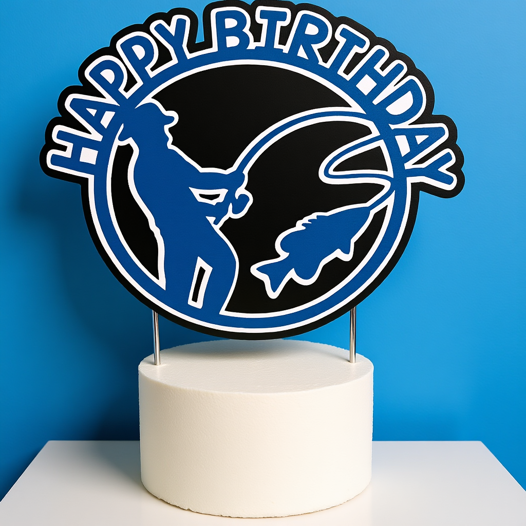 Cake Topper - Fishing Birthday