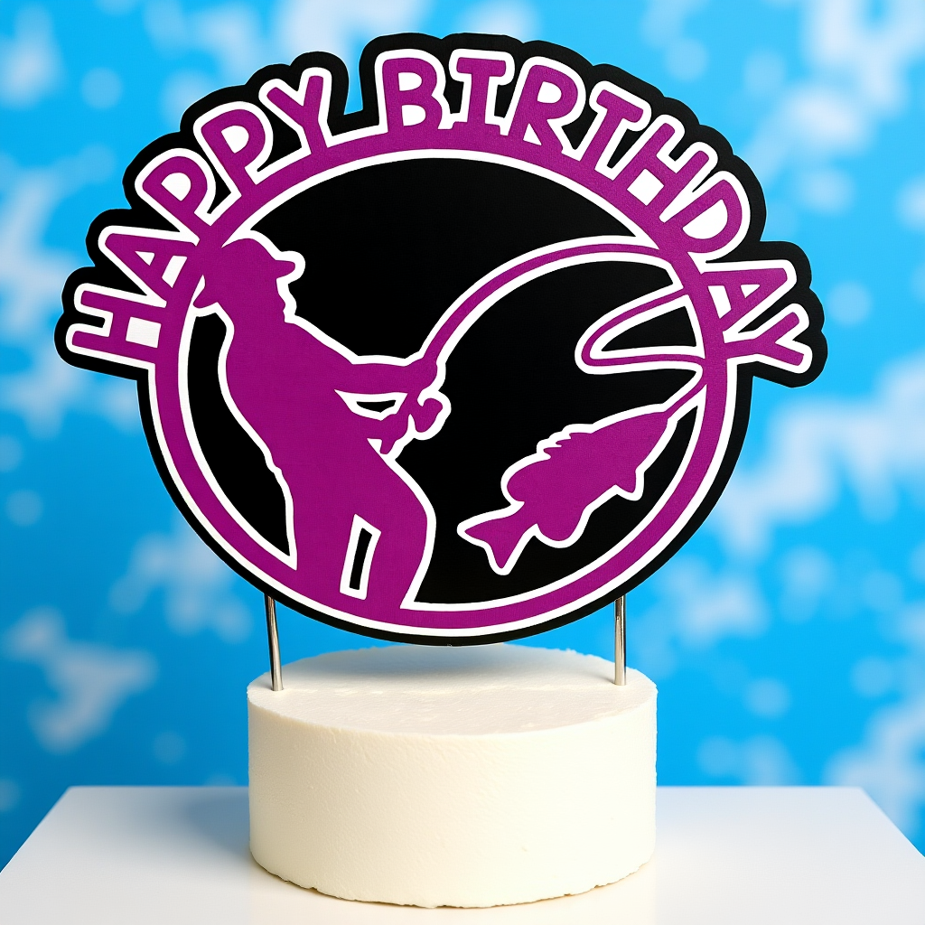 Cake Topper - Fishing Birthday
