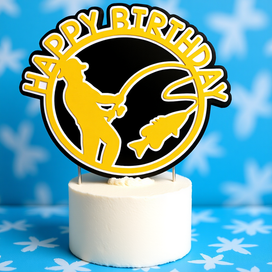 Cake Topper - Fishing Birthday