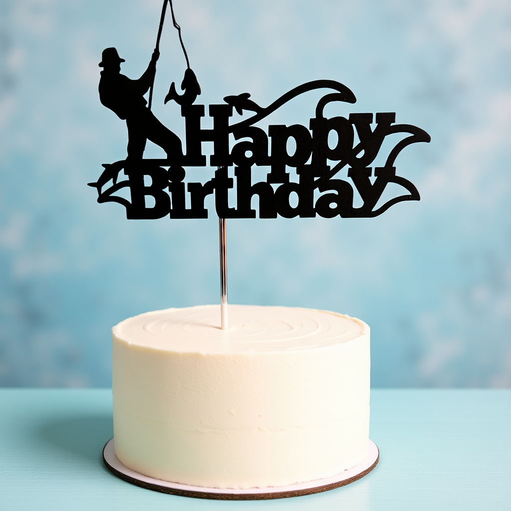 Cake Topper - Fisherman Birthday