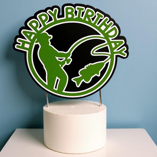 Cake Topper - Fishing Birthday