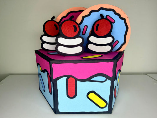 Gift Box - Cartoon-style Birthday Cake
